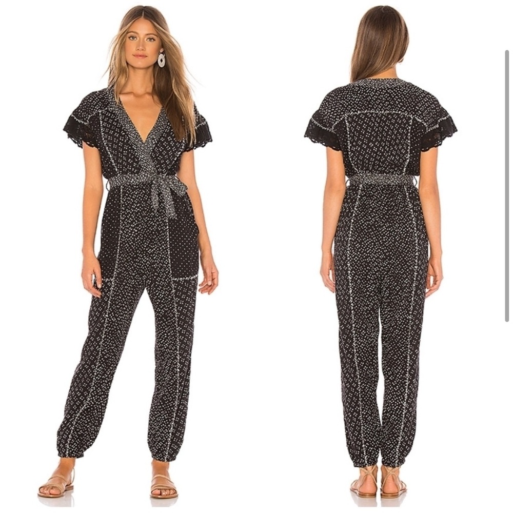 Ulla Johnson Reiko Cotton Jumpsuit in Noir 6